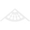Ekena Millwork Pitch Classic Wagon Wheel Architectural Grade PVC Gable Pediment, 48"W x 20"H x 1"P (10/12) GPP048X020X100CWW - alternate 2